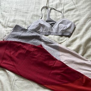 3pc Outdoor Voices workout set sz XL